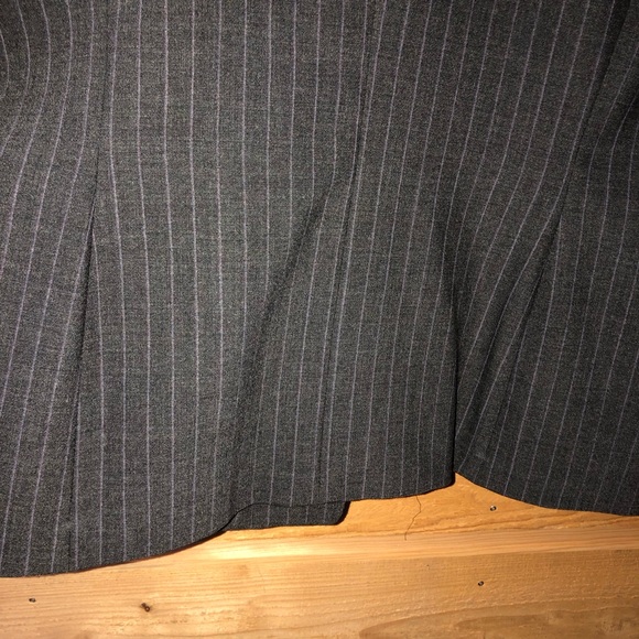 Dark gray and lilac pinstripes suit jacket wool size 14 MSRP $428 - Picture 7 of 13